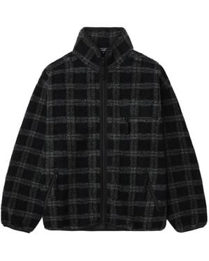 Comme des Garçons Surchemise Zippée À Carreaux - Noir