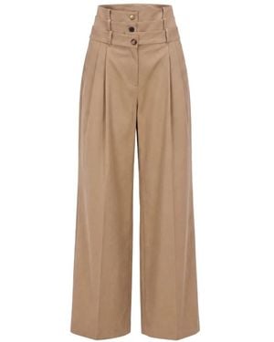 Monse Triple-Waistband Pleated Trousers - Natural