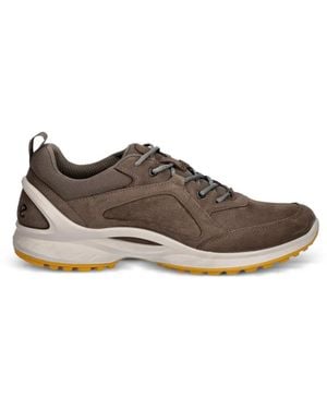 Ecco Baskets Biom Energi En Cuir À Design Perforé - Marron