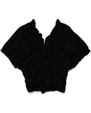 Lee Mathews V-Neck Top - Black