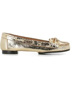 Roberto Del Carlo Leather Loafers - Metallic