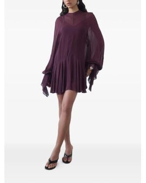 De La Vali Terran Ruffled Mini Dress - Purple