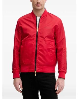 ARMANI EXCHANGE Logo-Print Bomber Jacket - Red