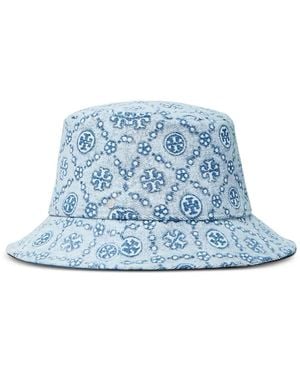 Tory Burch Double T Bucket Hat - Blue