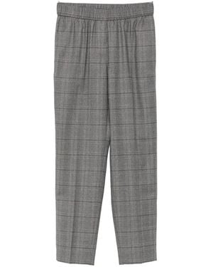 Peserico Pantalon À Carreaux - Gray