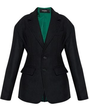 DSquared² Two-Button Wool-Blend Jacket - Black