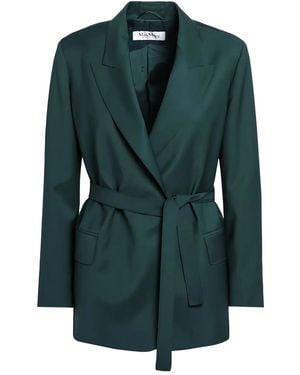 Max Mara Belted Blazer - Green