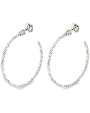 Officina Bernardi Aros Moon Grandes En Oro Blanco De 18 Ct Con Diamantes