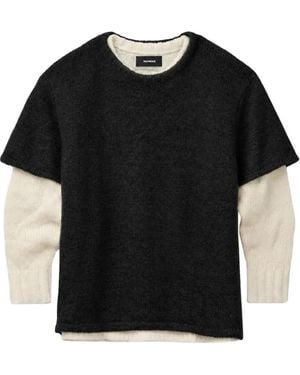 NAHMIAS Double-Layered Knitted Jumper - Black