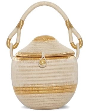Johanna Ortiz Rooted Grace Bucket Bag - White