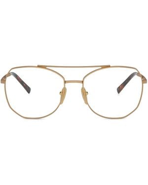 Prada Zonnebril Met Piloten Montuur - Metallic