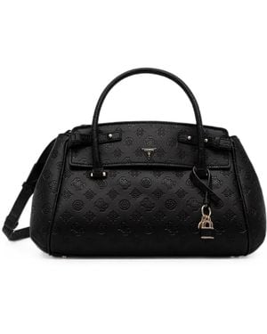 Guess Logo-Embossed Tote Bag - Black