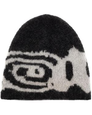 ROA Logo-Intarsia Beanie Hat - Black