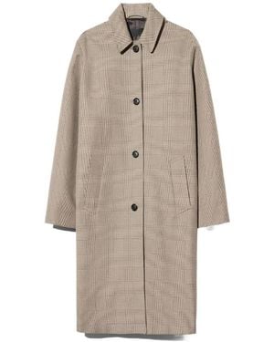 Nili Lotan Watson Checked Duster Coat - Natural