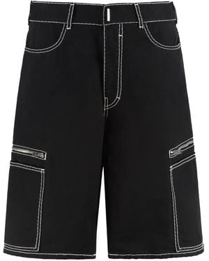 Givenchy Shorts con costuras en contraste - Negro