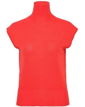 Rick Owens Turtle Lightweight Cashmere Blouse - Red