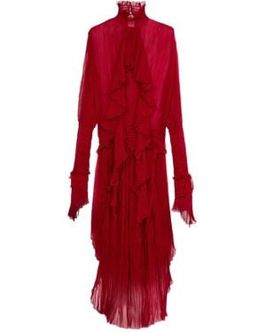 Blumarine Maxikleid Mit Rüschen - Rot