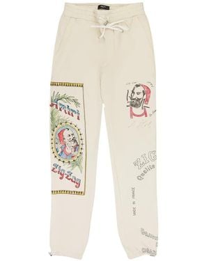 Amiri Sketch Zig-Zag Track Pants - Natural