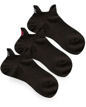 Gramicci Logo-Embroidered Trainer Socks (Set Of Three) - Black