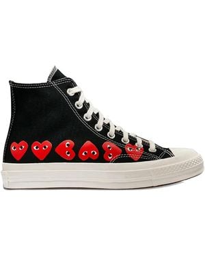 COMME DES GARÇONS PLAY X Converse Chuck 70 Multi Heart Trainers - Black