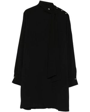 Liu Jo Mini Dress With Tied Bow Detail - Black