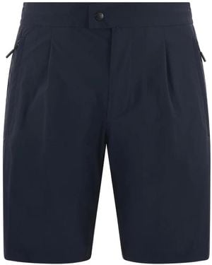 People Of Shibuya Bundfaltenshorts Mit Reißverschlusstasche - Blau
