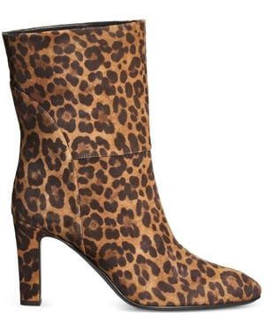 Temperley London Dusk Leopard-Print Ankle Boots - Brown