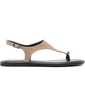 Tamaris Buckle-Fastening Thong Sandals - White