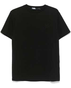 Karl Lagerfeld ロゴ Tシャツ - ブラック