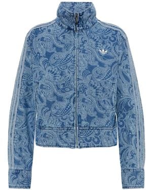adidas Liberty London Firebird Denim Tracktop - Blue