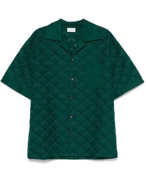Drole de Monsieur Chemise La Chemise Brodée Tapisserie - Vert