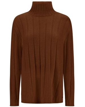 Herno Roll-Neck Ribbed-Knit Jumper - Brown