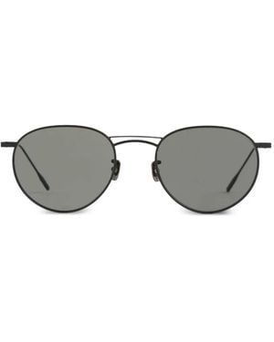 Eyevan 7285 Round-Frame Double-Bridge Sunglasses - Grey