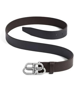 Balenciaga Bb-Buckle Belt - Black