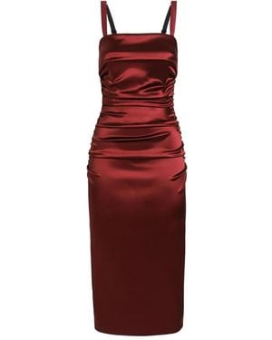 Dolce & Gabbana サテン ドレス - レッド