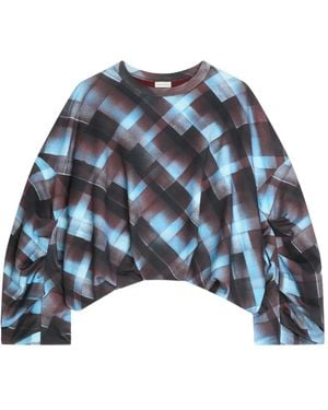 Dries Van Noten ジオメトリックパターン スウェットシャツ - ブルー