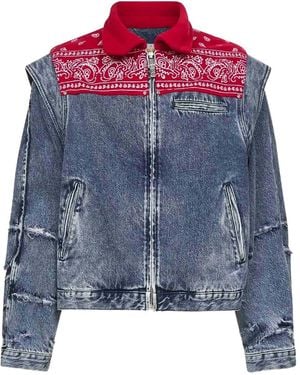 PDF Zip-Up Denim Jacket - Blue