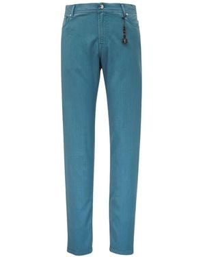 Marco Pescarolo Logo-Patch Trousers - Blue