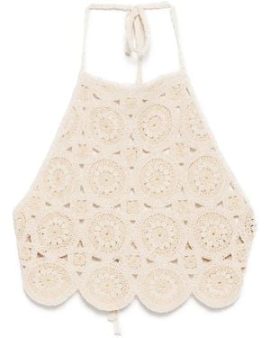 Bambah Cropped-Top Mit Neckholder - Natur