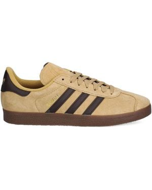 adidas Gazelle Stripes-Detail Lace-Up Sneakers - Brown