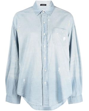 R13 Camicia Con Stampa - Blu