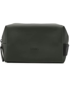 Rains Logo-Print Wash Bag - Grey