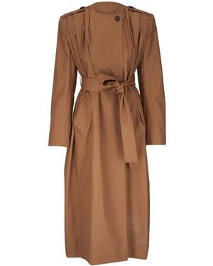 KHAITE Trench Minnler Con Cintura - Marrone