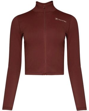 Sporty & Rich Runner Script Sport Jacket - Red