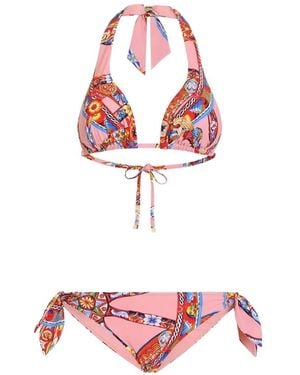 Dolce & Gabbana Bikini Con Estampado Carretto - Rojo