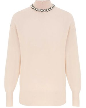 Zimmermann ビジュートリム ハイネックセーター - ホワイト