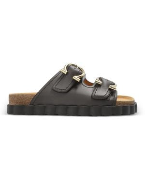 Ferragamo Sandalen Mit Gancini-Schnalle - Braun