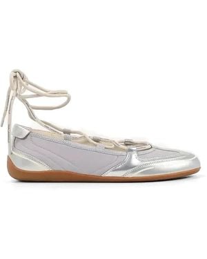 KARL LAGERFELD Altia Ballet Flats - White