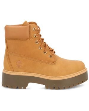 Timberland Stone Street-Inch Lace-Up Platform Boots - Brown