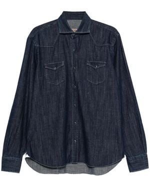 Barba Napoli Denim Overhemd - Blauw